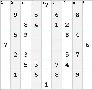 The Columns of the typical Sudoku puzzle